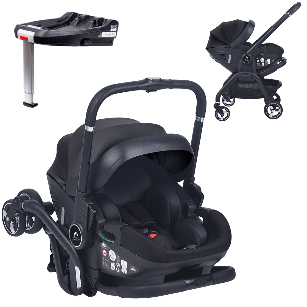For Your Little One Qubi Infant Car Seat Stroller & Base - Eclipse Black-0
