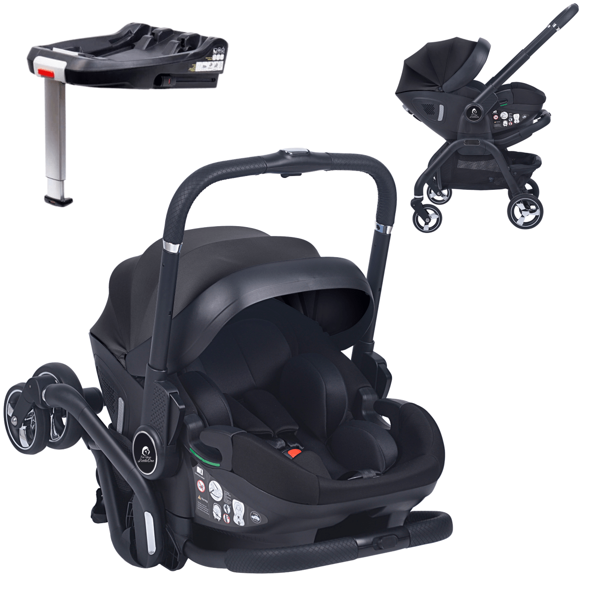 For Your Little One Qubi Infant Car Seat Stroller & Base - Eclipse Black