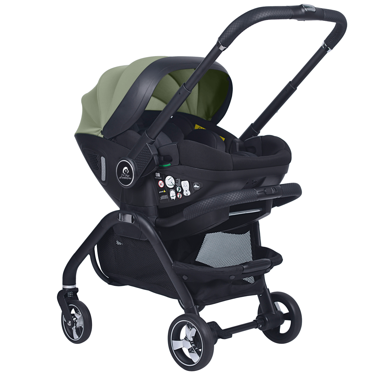 For Your Little One Qubi Infant Car Seat Stroller & Base - Sage Green-4