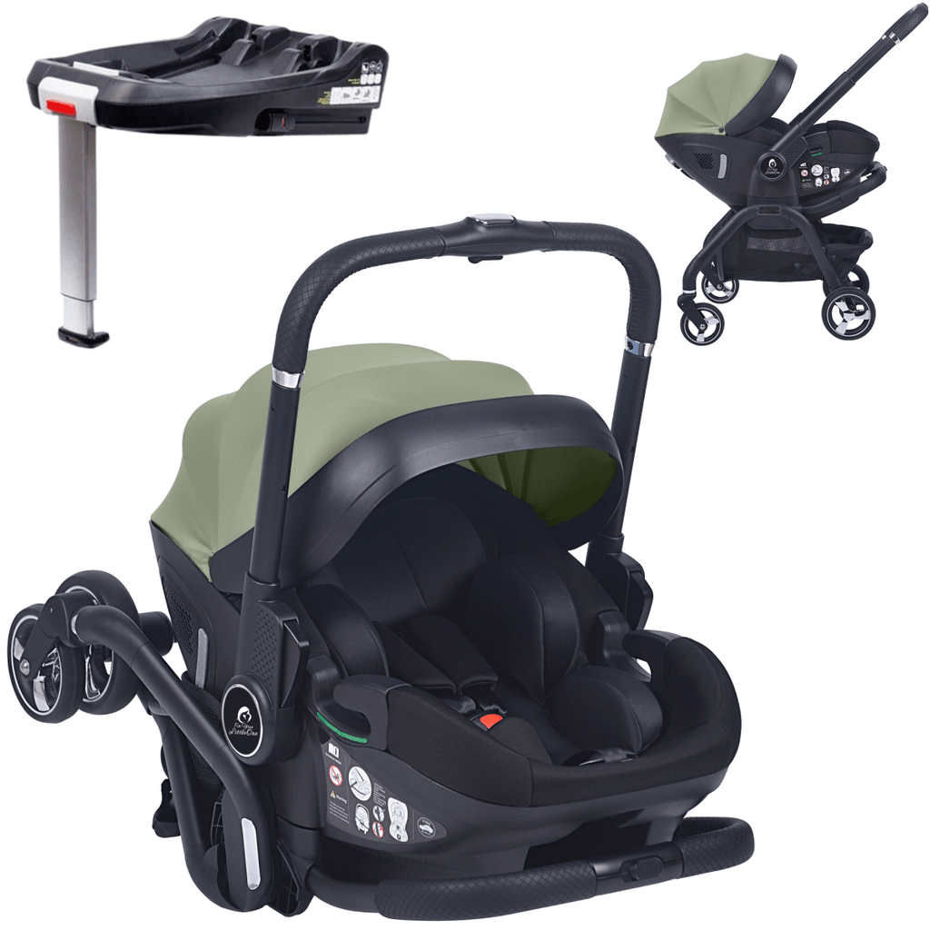 For Your Little One Qubi Infant Car Seat Stroller & Base - Sage Green-0