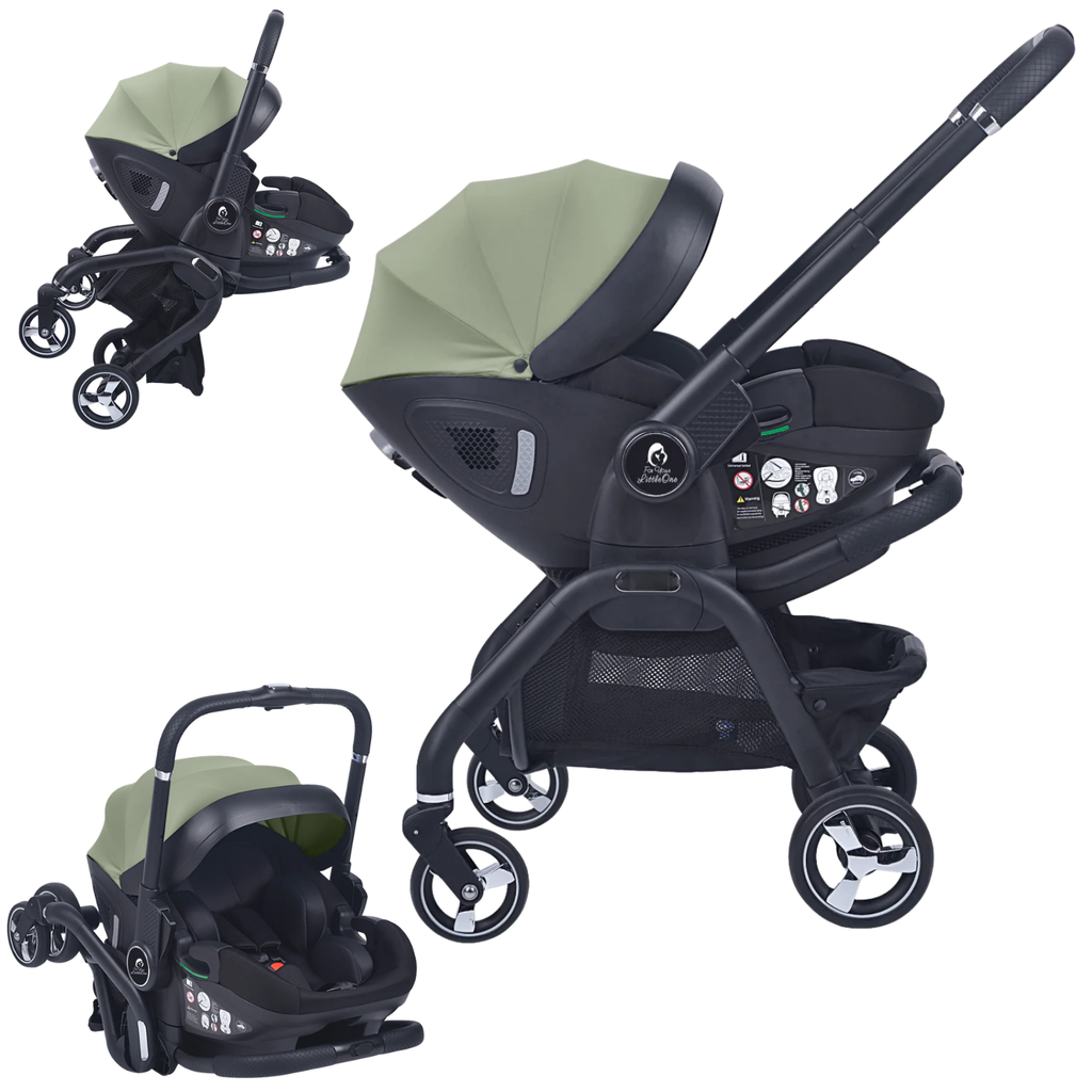 For Your Little One Qubi Infant Car Seat Stroller - Sage Green-0