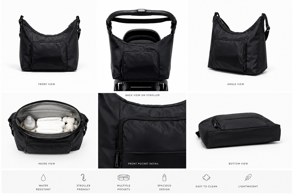 For Your Little One Qubi Mommy Changing Bag - Black-2