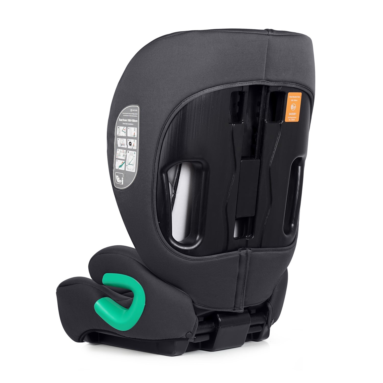 For Your Little One Stepup I-Size Belted 2/3 Car Seat Booster Seat - Midnight Black (4-12 Years) - 4 - 12 Years