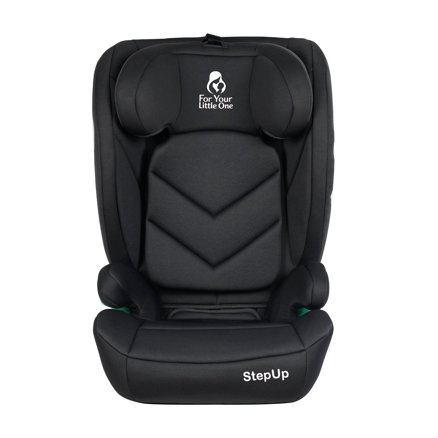 For Your Little One Stepup I-Size Belted 2/3 Car Seat Booster Seat - Midnight Black (4-12 Years) - 4 - 12 Years
