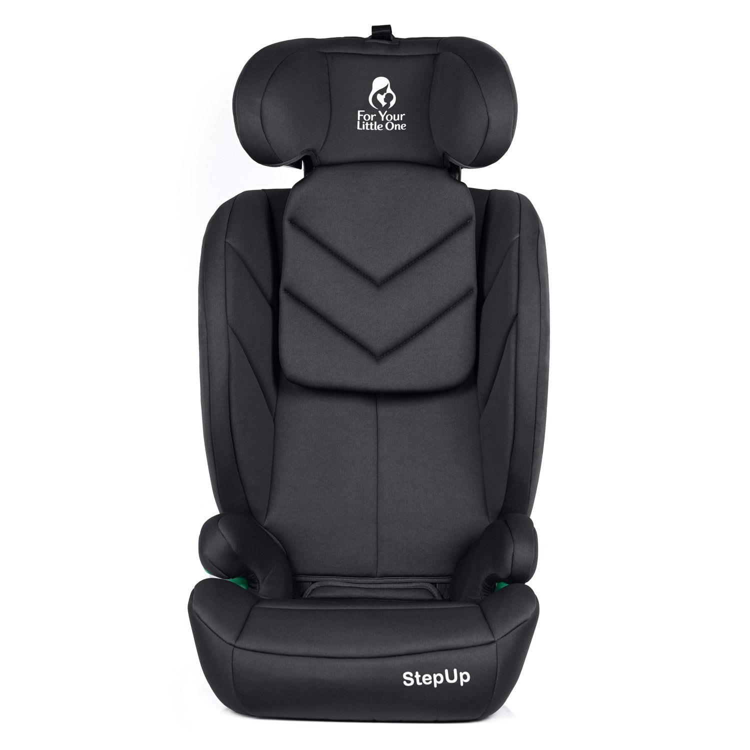 For Your Little One Stepup I-Size Belted 2/3 Car Seat Booster Seat - Midnight Black (4-12 Years) - 4 - 12 Years