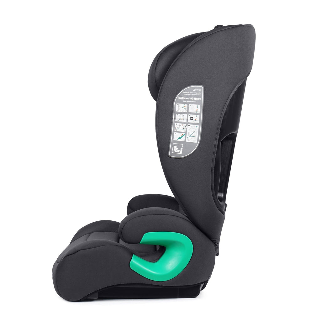 For Your Little One Stepup I-Size Belted 2/3 Car Seat Booster Seat - Midnight Black (4-12 Years) - 4 - 12 Years