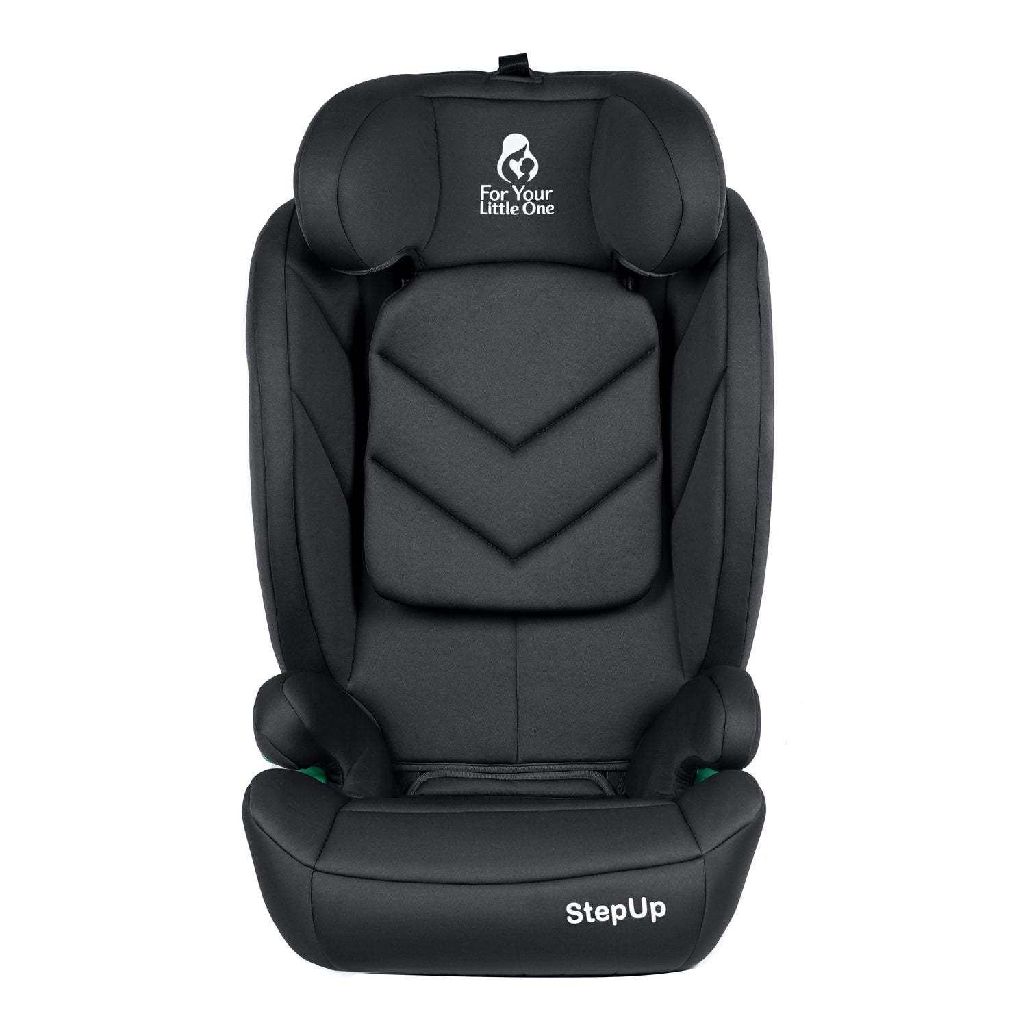 For Your Little One Stepup I-Size Belted 2/3 Car Seat Booster Seat - Midnight Black (4-12 Years) - 4 - 12 Years