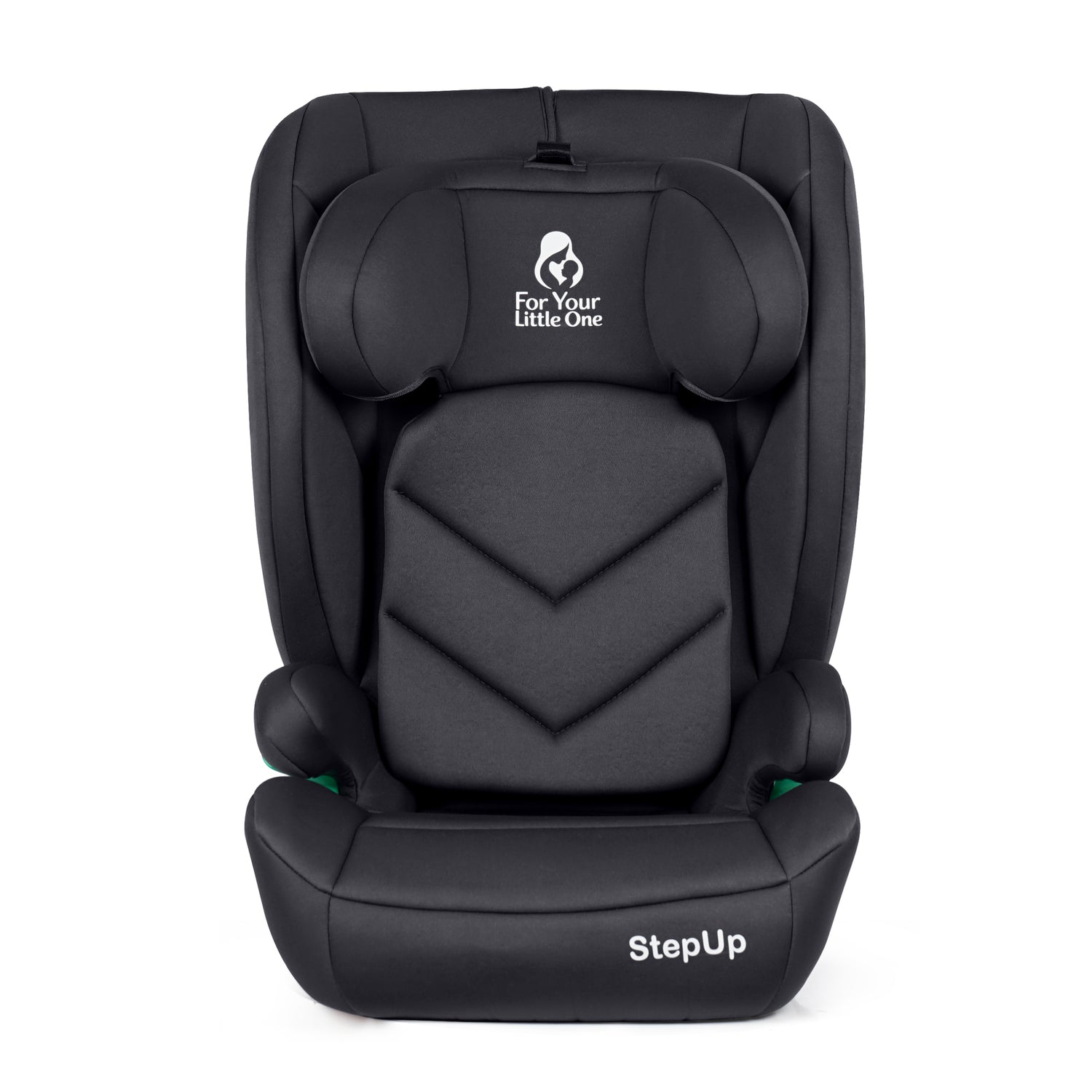 For Your Little One Stepup I-Size Belted 2/3 Car Seat Booster Seat - Midnight Black (4-12 Years) - 4 - 12 Years