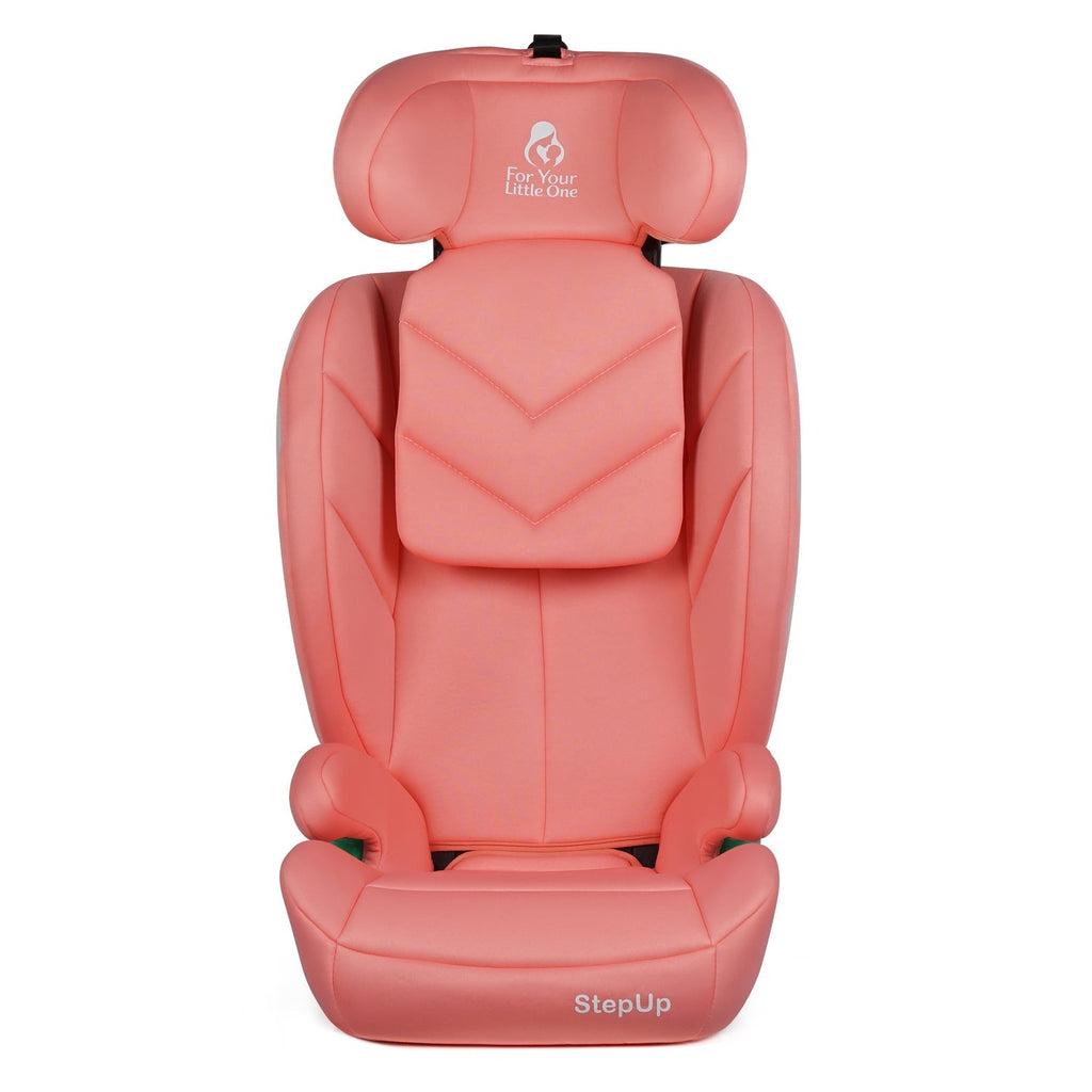 For Your Little One Stepup I-Size Belted 2/3 Car Seat Booster Seat - Blush Rose (4-12 Years) - 4 - 12 Years