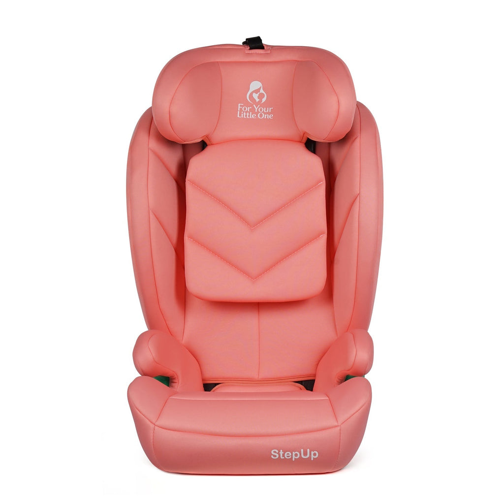 For Your Little One Stepup I-Size Belted 2/3 Car Seat Booster Seat - Blush Rose (4-12 Years) - 4 - 12 Years