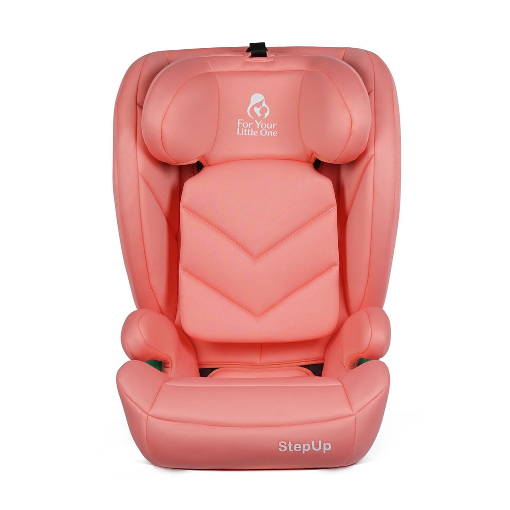 For Your Little One Stepup I-Size Belted 2/3 Car Seat Booster Seat - Blush Rose (4-12 Years) - 4 - 12 Years