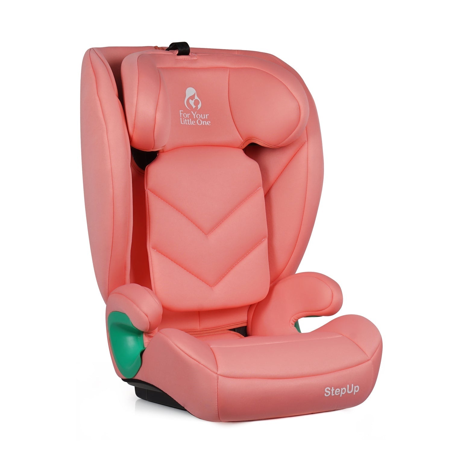 For Your Little One Stepup I-Size Belted 2/3 Car Seat Booster Seat - Blush Rose (4-12 Years) - 4 - 12 Years
