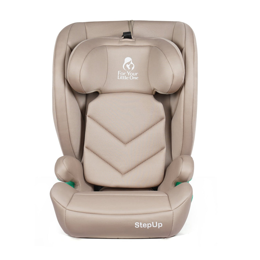 For Your Little One Stepup I-Size Belted 2/3 Car Seat Booster Seat - Latte Beige (4-12 Years) - 4 - 12 Years