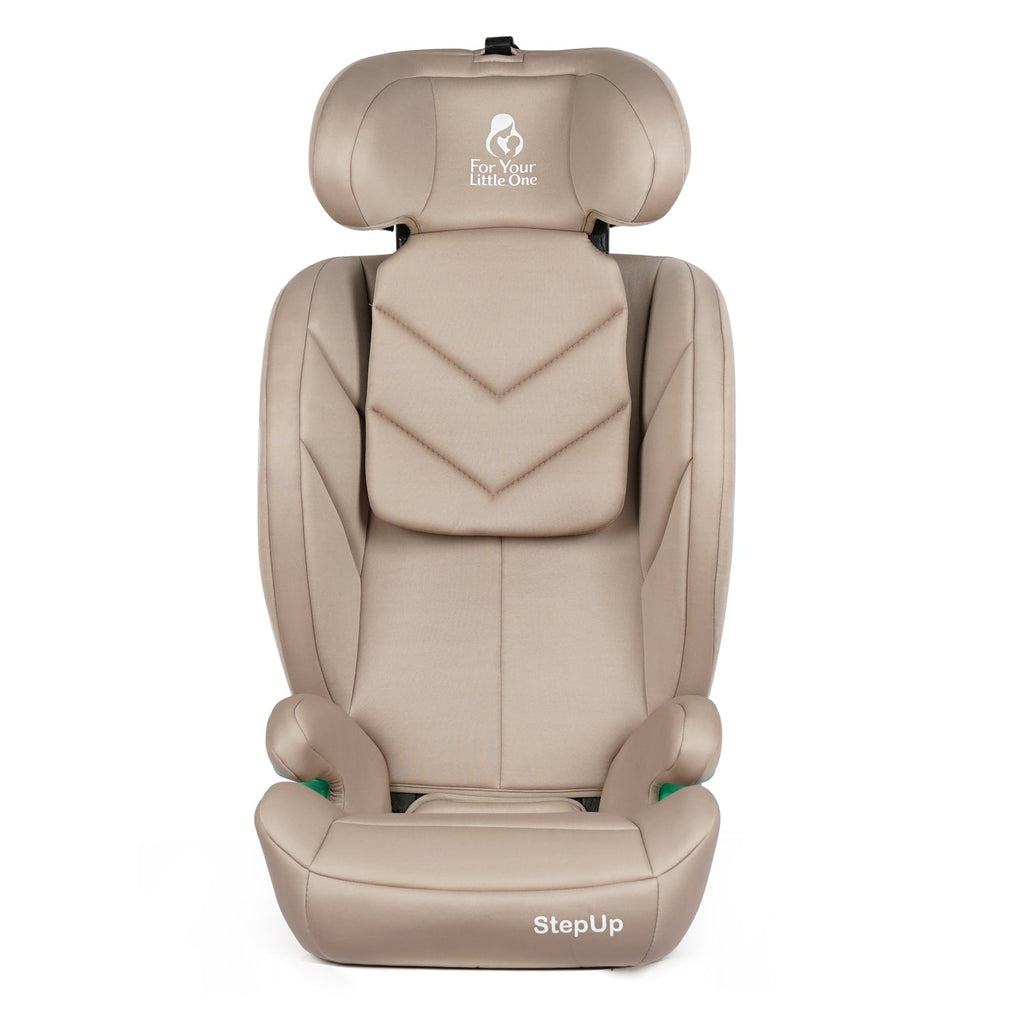 For Your Little One Stepup I-Size Belted 2/3 Car Seat Booster Seat - Latte Beige (4-12 Years) - 4 - 12 Years