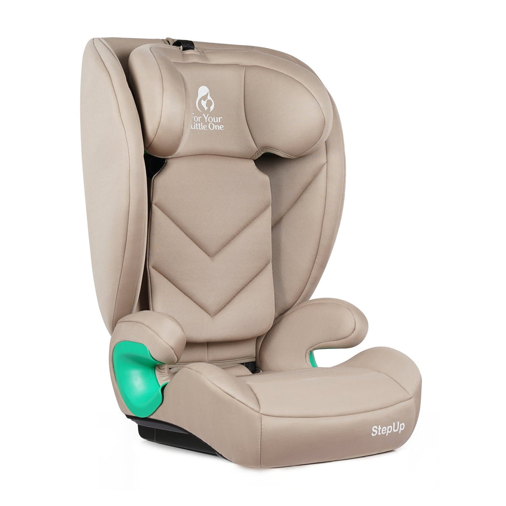 For Your Little One Stepup I-Size Belted 2/3 Car Seat Booster Seat - Latte Beige (4-12 Years) - 4 - 12 Years