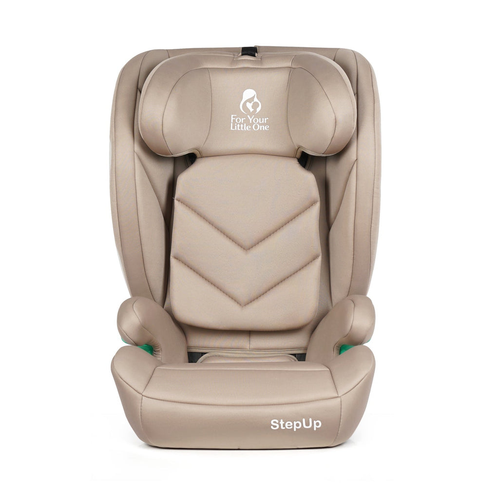 For Your Little One Stepup I-Size Belted 2/3 Car Seat Booster Seat - Latte Beige (4-12 Years) - 4 - 12 Years