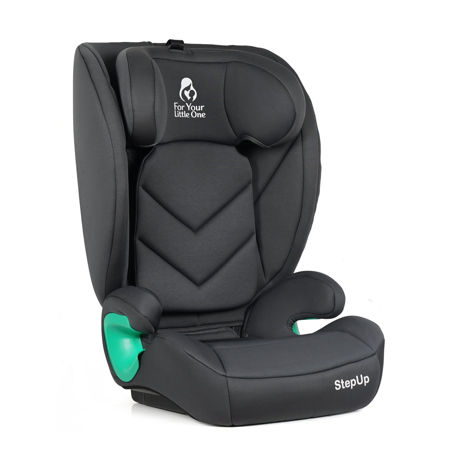 For Your Little One Stepup I-Size Belted 2/3 Car Seat Booster Seat - Slate Mist (4-12 Years) - 4 - 12 Years