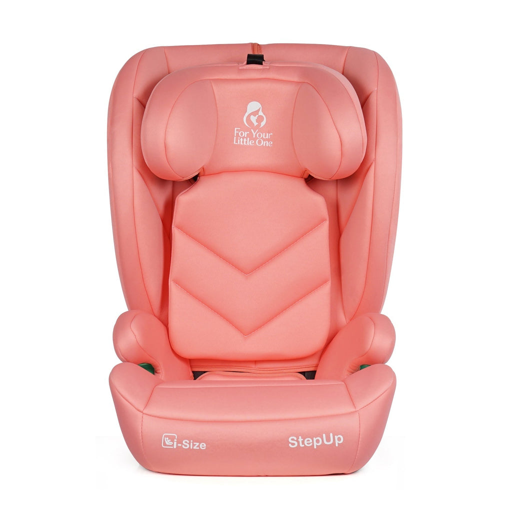 For Your Little One Stepup I-Size Isofix 2/3 Car Seat Booster Seat - Blush Rose (4-12 Years) - 4 - 12 Years