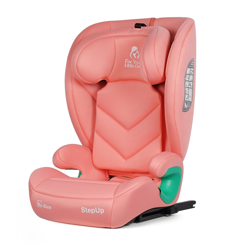 For Your Little One Stepup I-Size Isofix 2/3 Car Seat Booster Seat - Blush Rose (4-12 Years) - 4 - 12 Years
