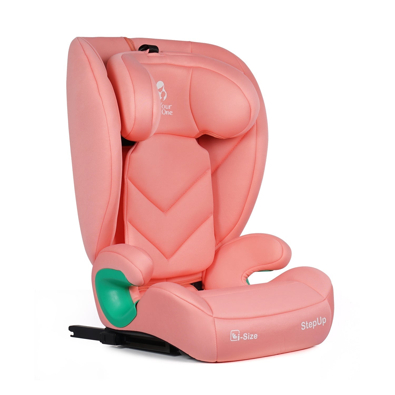 For Your Little One Stepup I-Size Isofix 2/3 Car Seat Booster Seat - Blush Rose (4-12 Years) - 4 - 12 Years