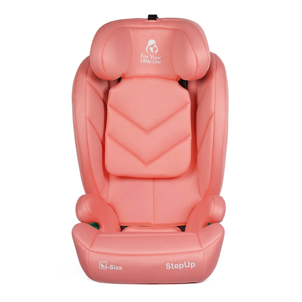 For Your Little One Stepup I-Size Isofix 2/3 Car Seat Booster Seat - Blush Rose (4-12 Years) - 4 - 12 Years
