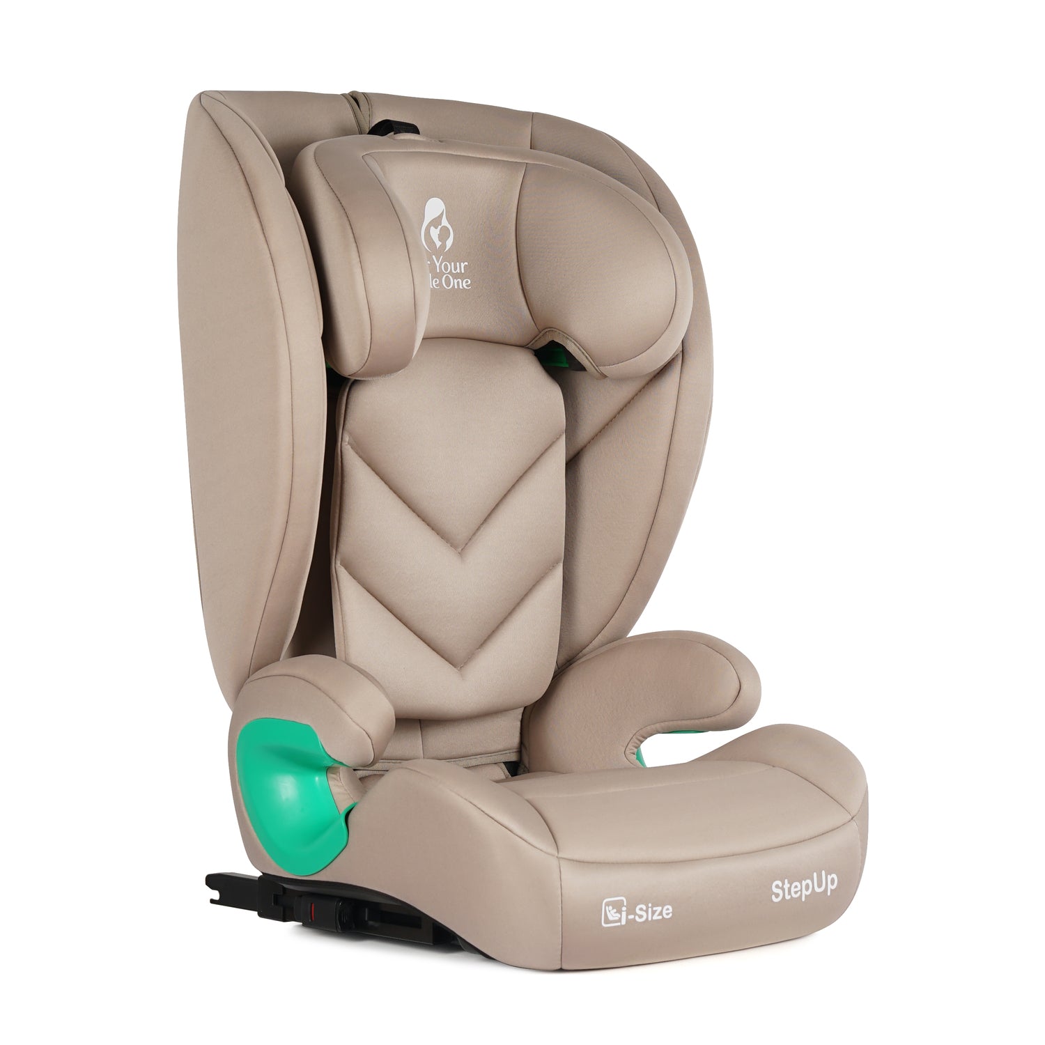 For Your Little One Stepup I-Size Isofix 2/3 Car Seat Booster Seat - Latte Beige (4-12 Years) - 4 - 12 Years