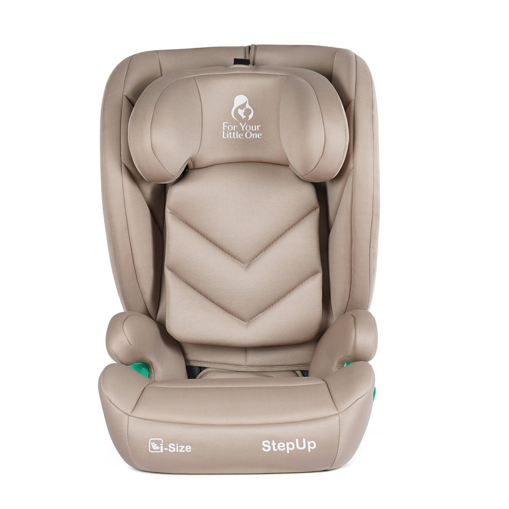 For Your Little One Stepup I-Size Isofix 2/3 Car Seat Booster Seat - Latte Beige (4-12 Years) - 4 - 12 Years