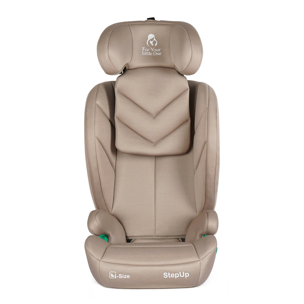 For Your Little One Stepup I-Size Isofix 2/3 Car Seat Booster Seat - Latte Beige (4-12 Years) - 4 - 12 Years