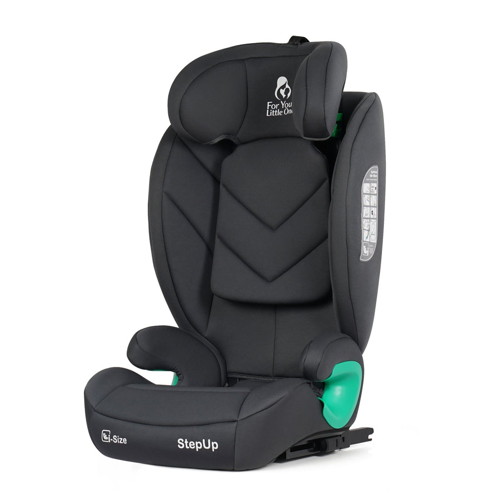 For Your Little One Stepup I-Size Isofix 2/3 Car Seat Booster Seat - Slate Mist (4-12 Years) - 4 - 12 Years