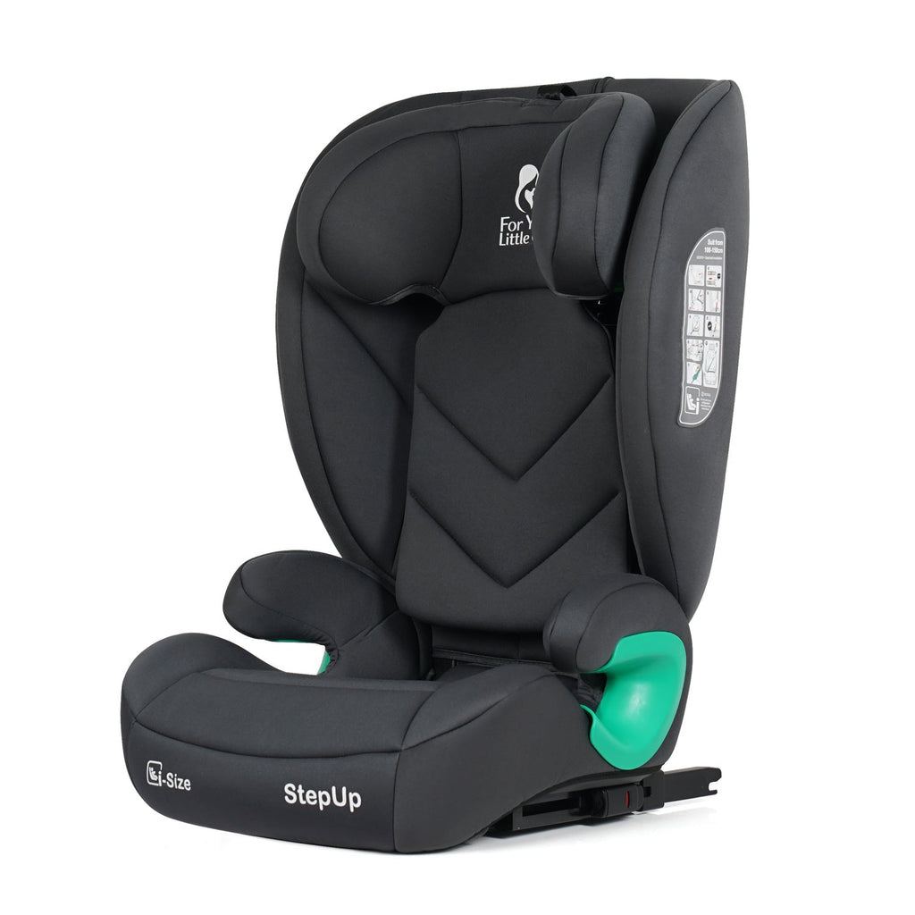 For Your Little One Stepup I-Size Isofix 2/3 Car Seat Booster Seat - Slate Mist (4-12 Years) - 4 - 12 Years