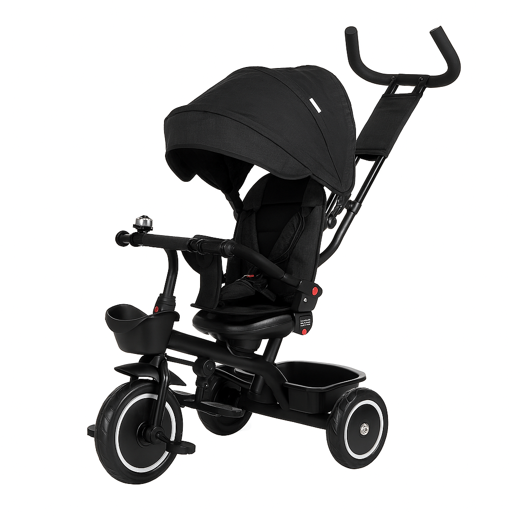 Foryourlittleone 6 in 1 Trike V3 - Black (9 months - 5 years) - Trikes