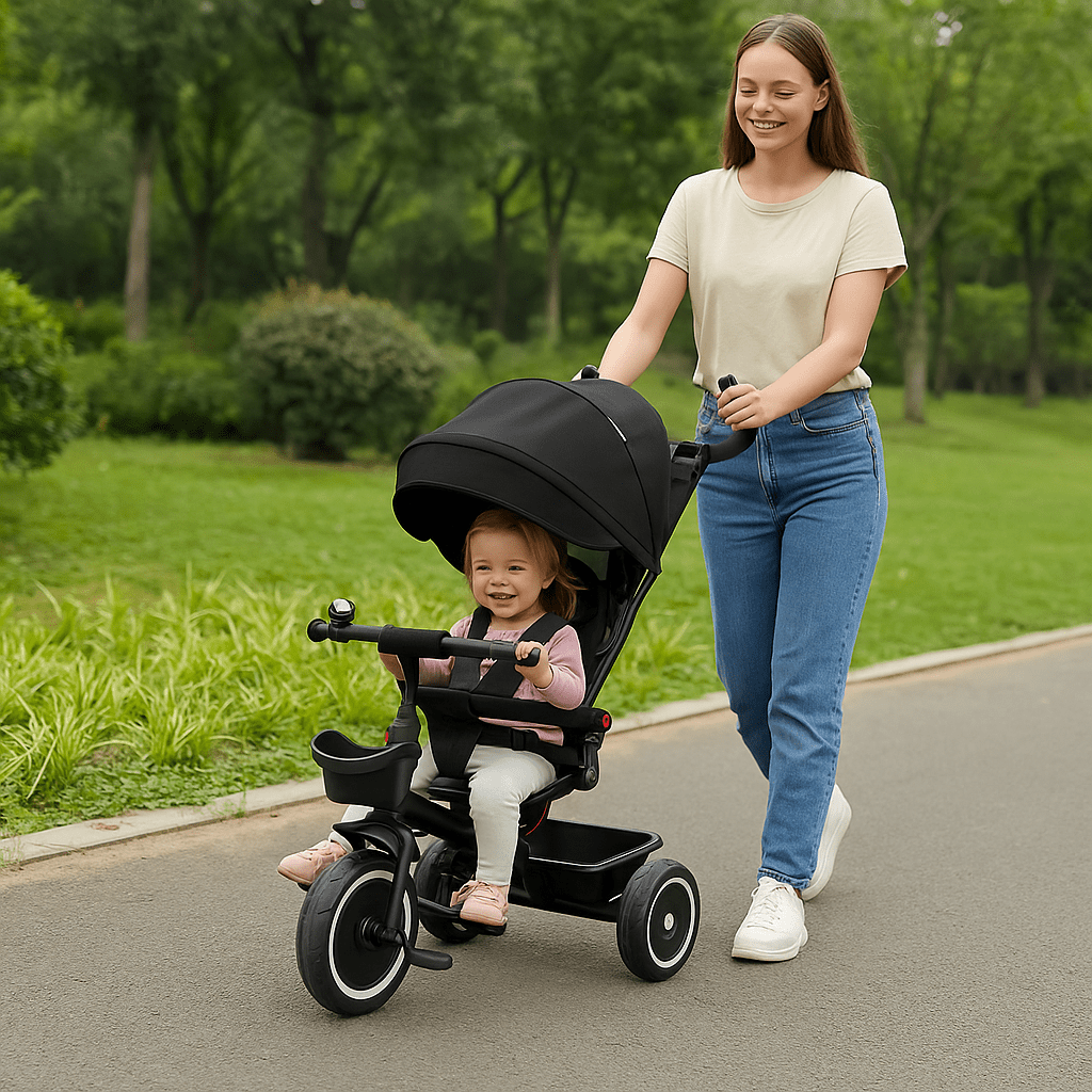 Foryourlittleone 6 in 1 Trike V3 - Black (9 months - 5 years) - Trikes