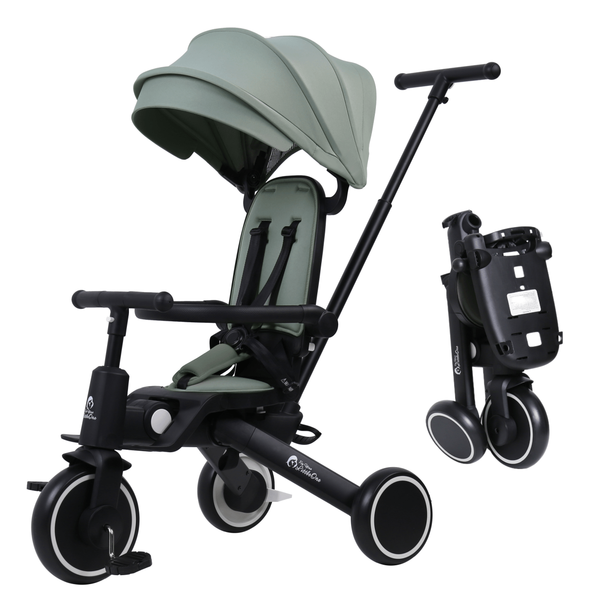 Foryourlittleone Xplor 6 in 1 Foldable Trike - Green (10m-4y) - Trikes