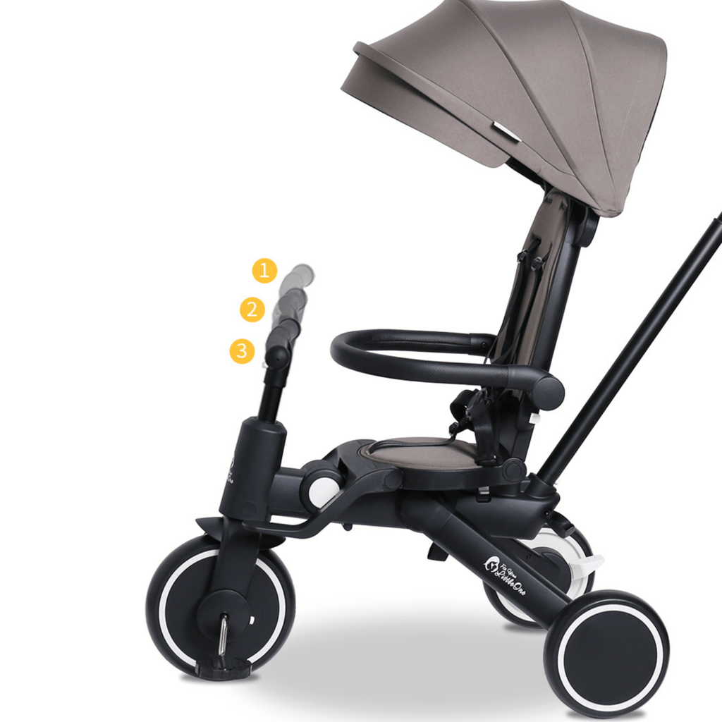 Foryourlittleone Xplor 6 in 1 Foldable Trike - Grey Olive (10m-4y)