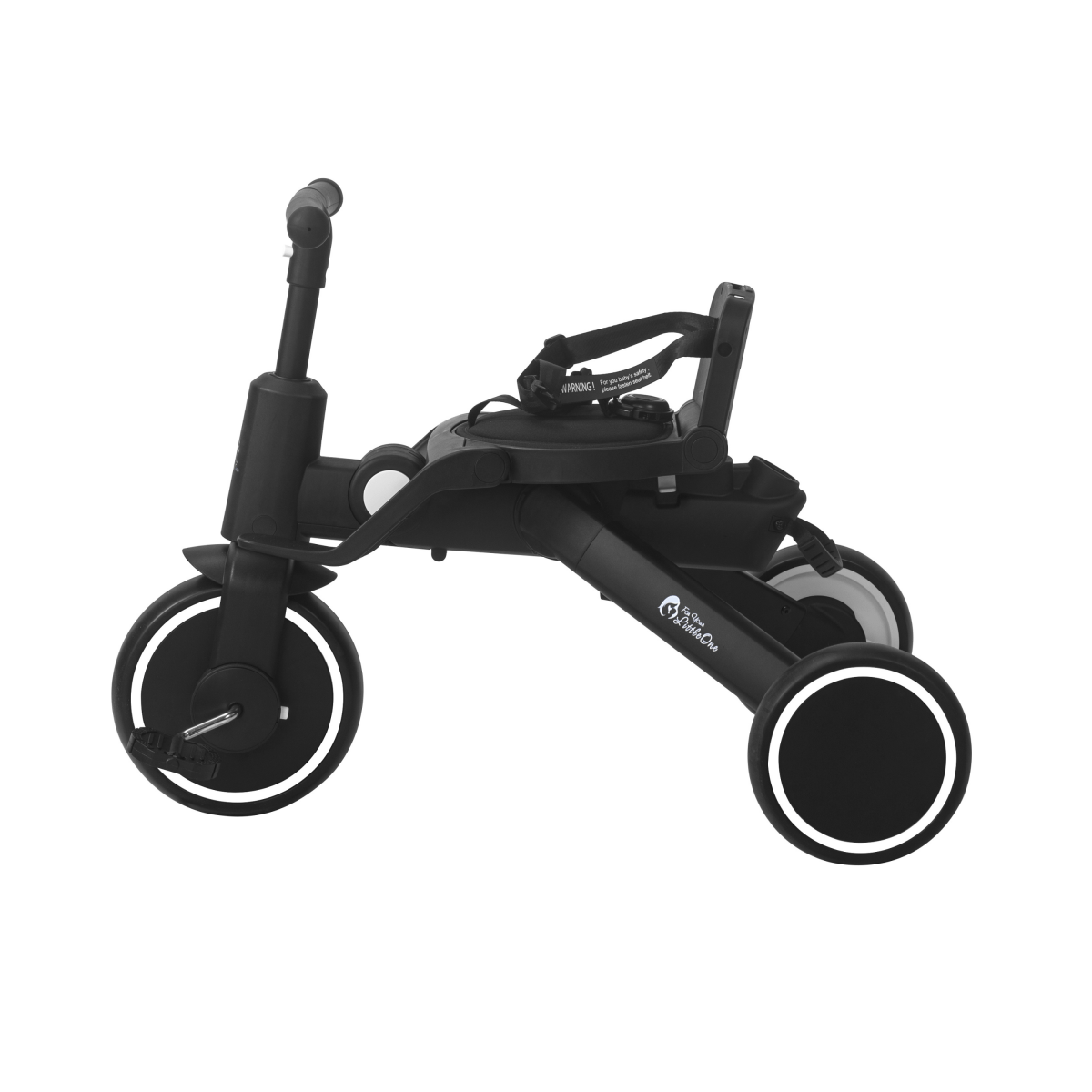 Foryourlittleone Xplor 6 in 1 Foldable Trike - Jet Black (10m-4y)