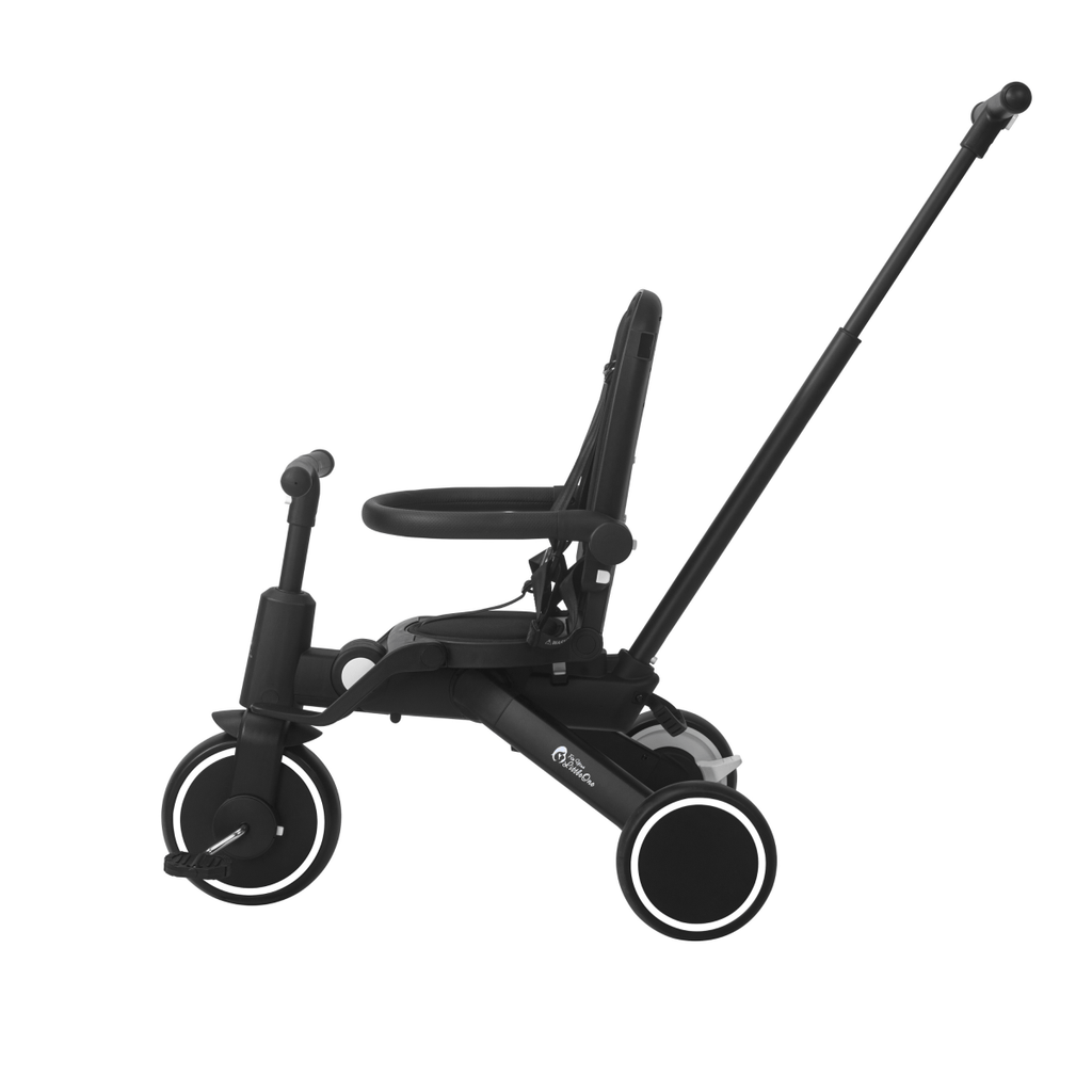 Foryourlittleone Xplor 6 in 1 Foldable Trike - Jet Black (10m-4y)