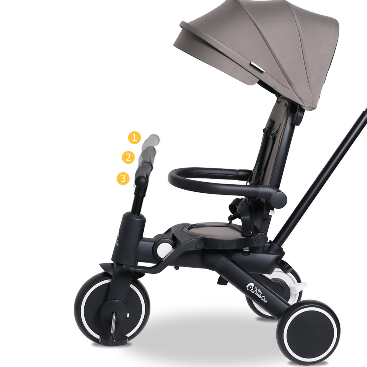 Foryourlittleone Xplor Plus 6 in 1 Foldable Trike - Grey Olive (10m-4y) - Trikes