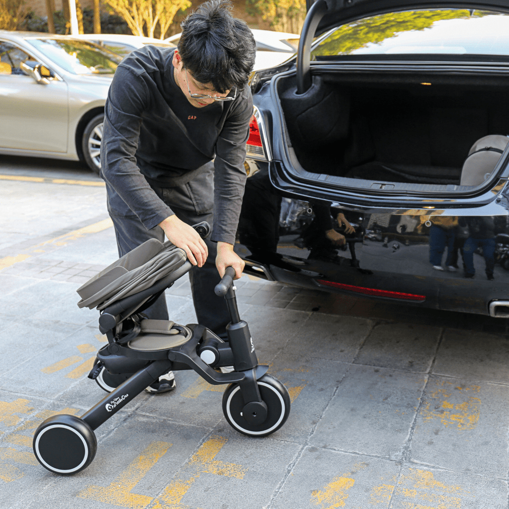 Foryourlittleone Xplor Plus 6 in 1 Foldable Trike - Grey Olive (10m-4y)