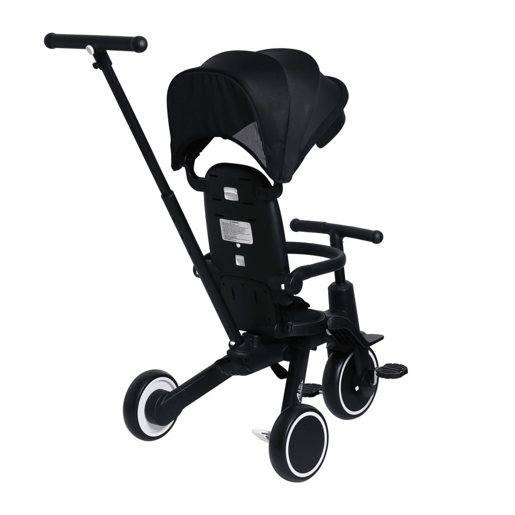 Foryourlittleone Xplor Ultimate 6 in 1 Foldable Trike - Jet Black (10m-4y)