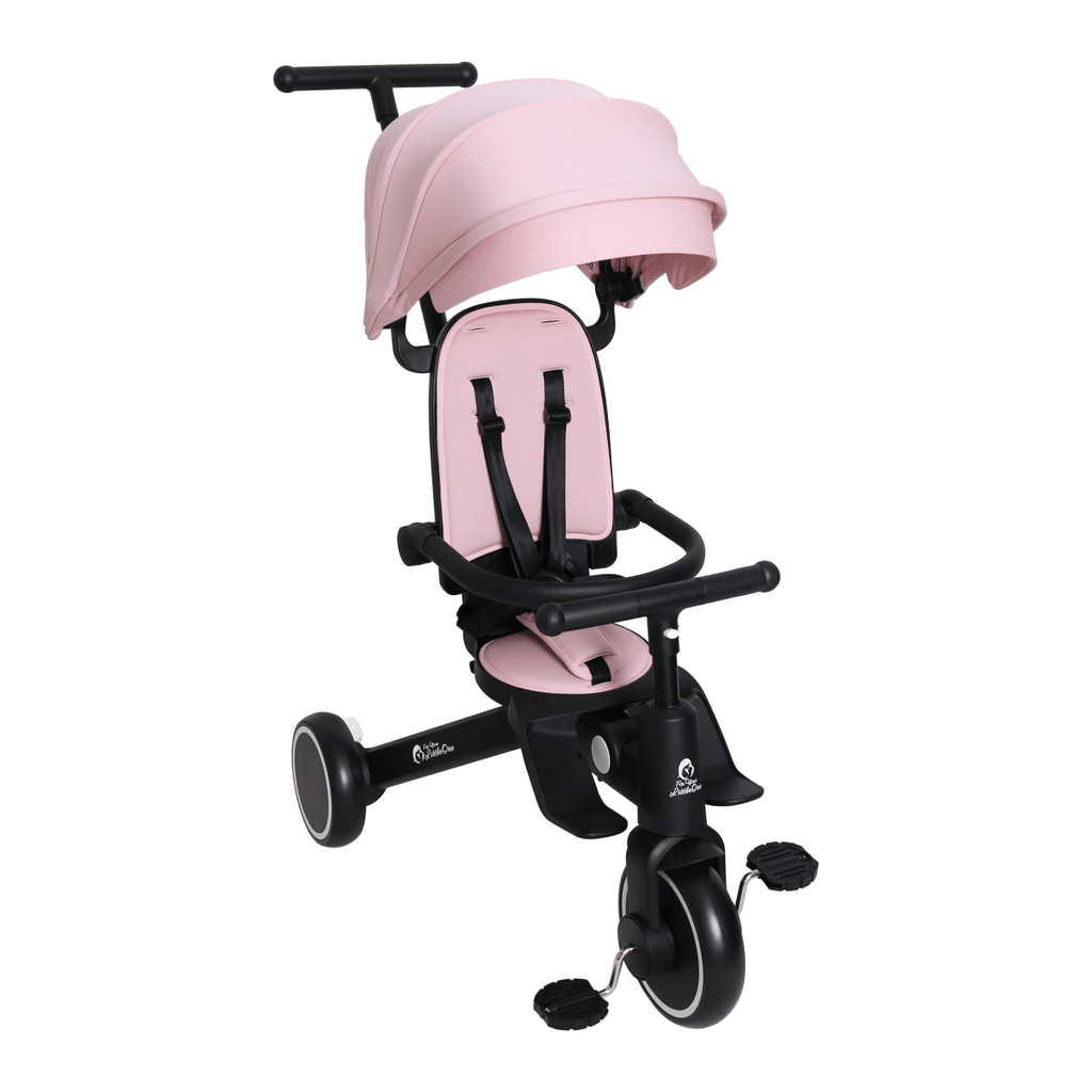 Foryourlittleone Xplor Ultimate 6 in 1 Foldable Trike - Pastel Pink (10m-4y)