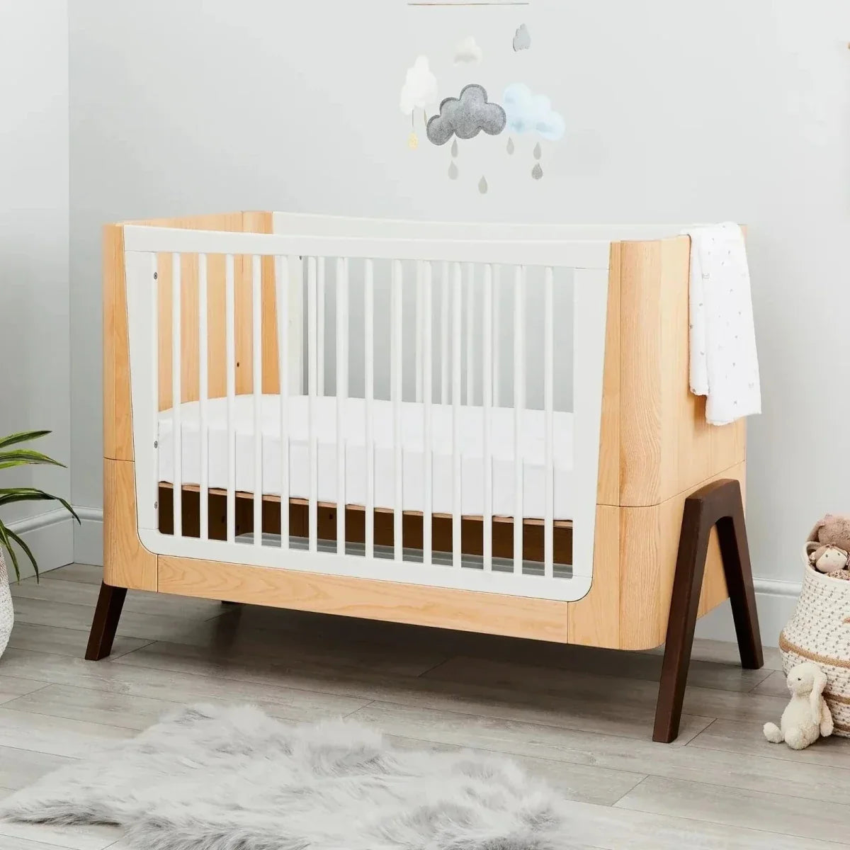 Gaia Baby Hera 2 Piece Room Set - Natural/Walnut - Natural/Walnut - 2 Piece Furniture Sets