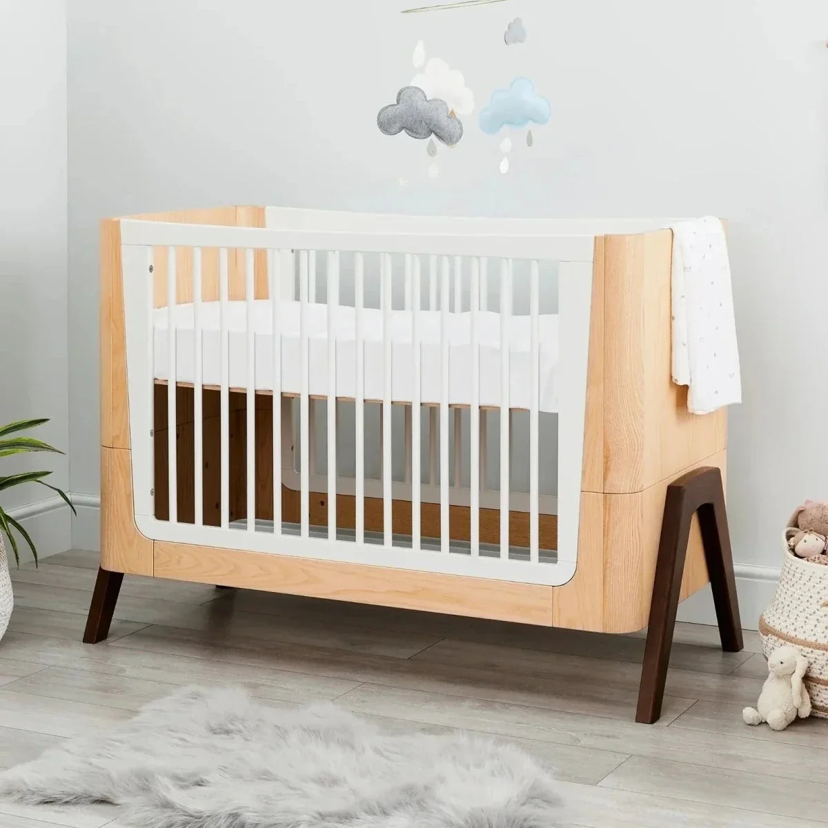 Gaia Baby Hera 2 Piece Room Set - Natural/Walnut - Natural/Walnut - 2 Piece Furniture Sets