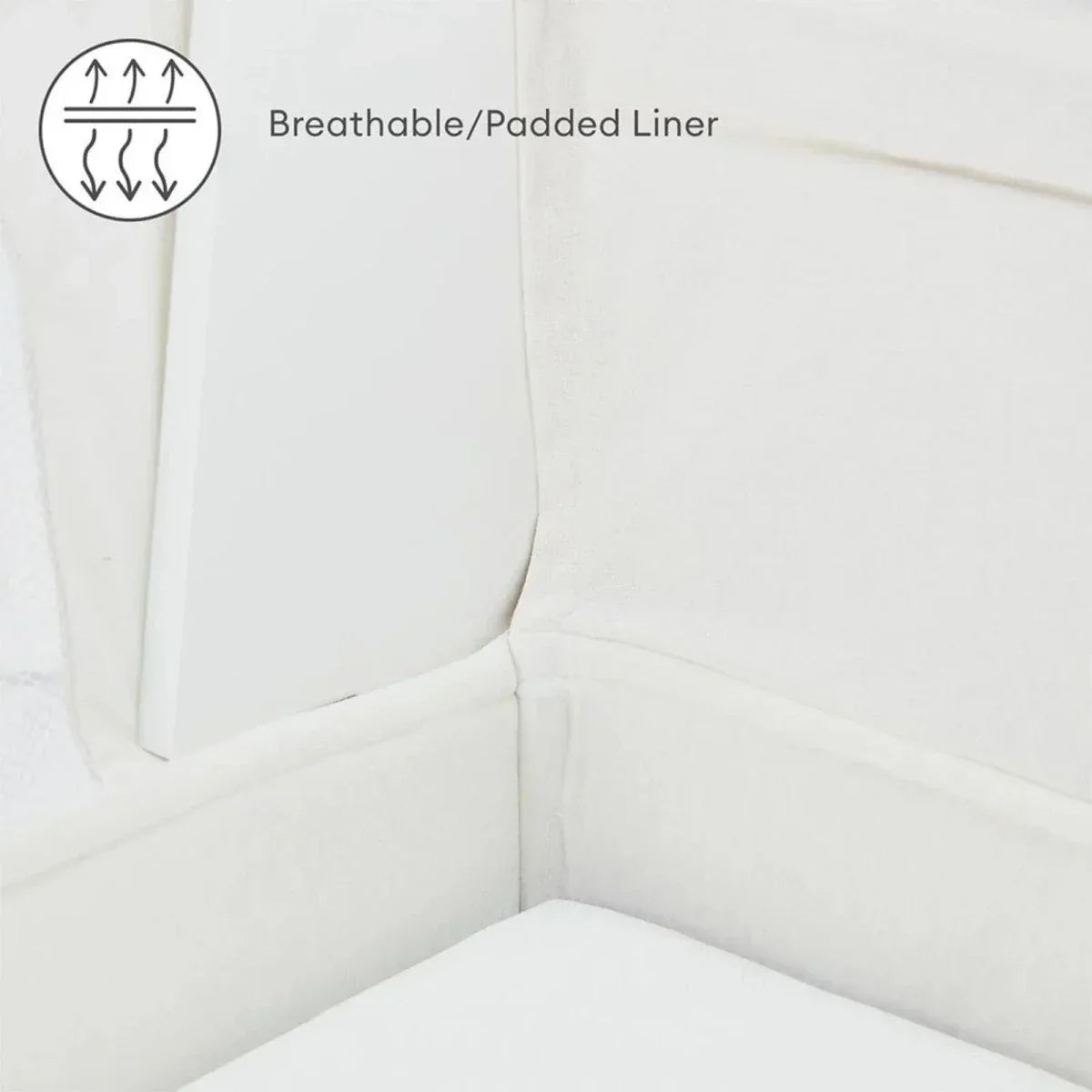 Gaia Baby Hera Bedside Crib² - White/Natural - White/Natural - Baby Bedside Cribs