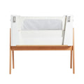 Gaia Baby Hera Bedside Crib² - White/Natural - White/Natural - Baby Bedside Cribs