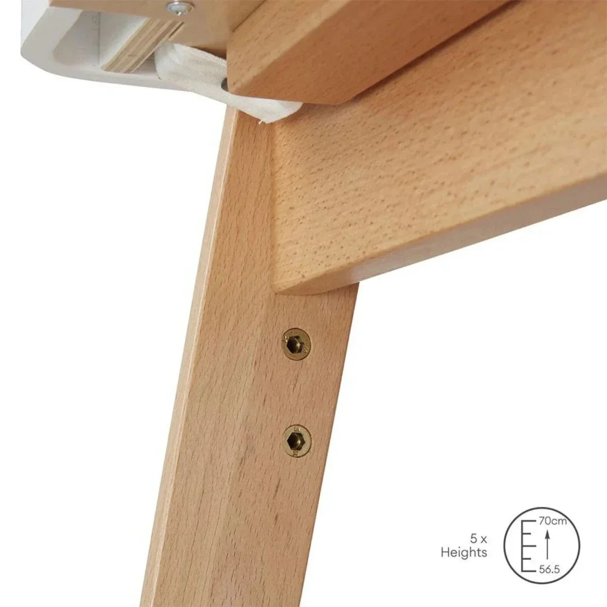 Gaia Baby Hera Bedside Crib² - White/Natural - White/Natural - Baby Bedside Cribs