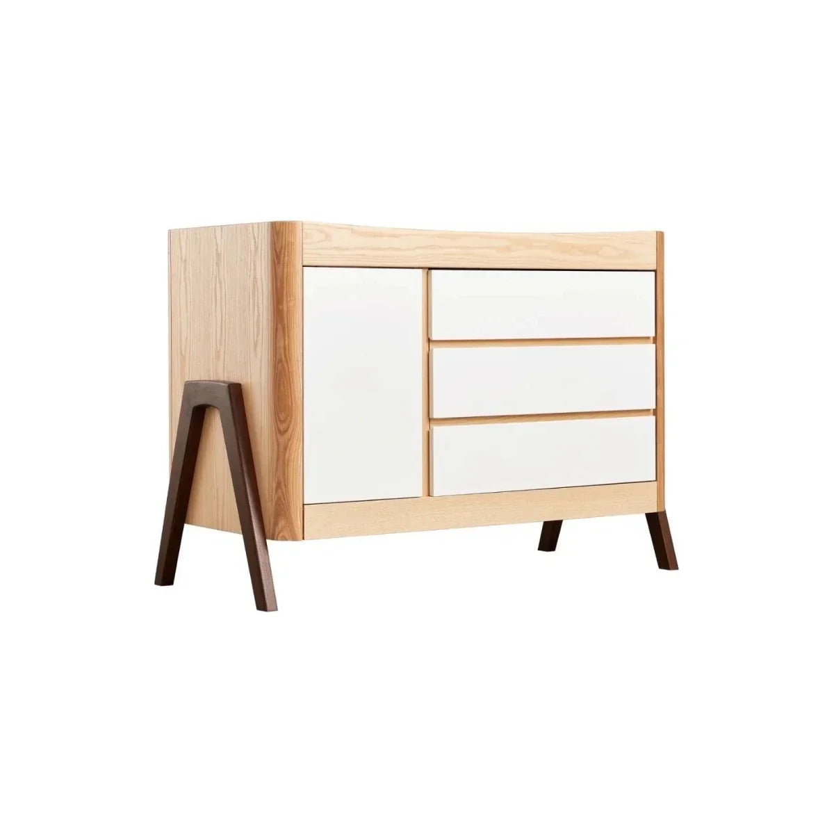 Gaia Baby Hera Dresser - Natural/Walnut - Natural/Walnut - Chests of Drawers