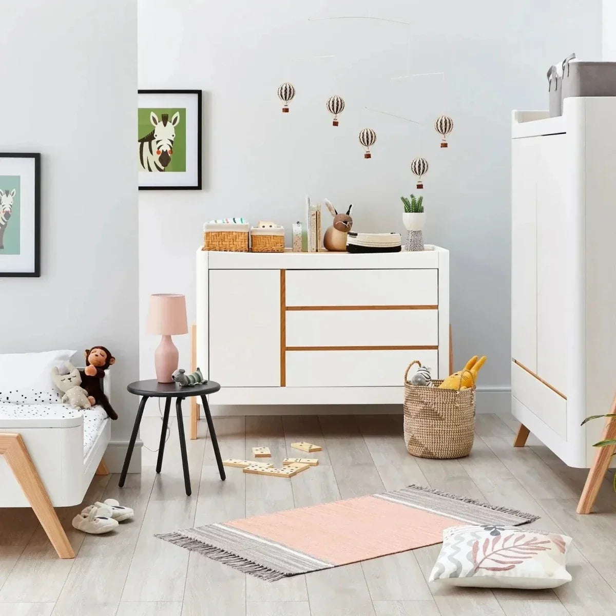 Gaia Baby Hera Dresser - Scandi White/Natural - Scandi White/Natural - Chests of Drawers