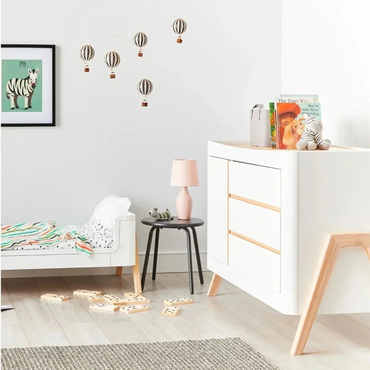 Gaia Baby Hera Dresser - Scandi White/Natural - Scandi White/Natural - Chests of Drawers