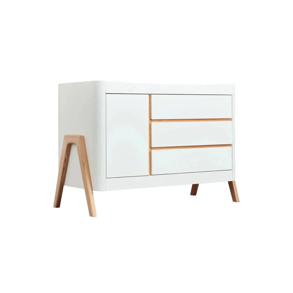 Gaia Baby Hera Dresser - Scandi White/Natural - Scandi White/Natural - Chests of Drawers