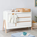 Gaia Baby Hera Dresser - Scandi White/Natural - Scandi White/Natural - Chests of Drawers